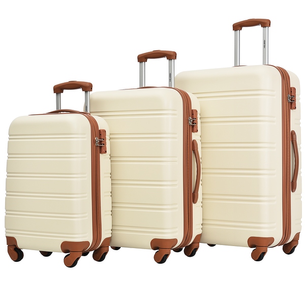 Luggage Expandable 3 Piece Sets Lightweight Luggage TSA lock and